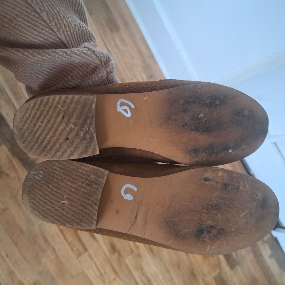 Charleston Shoe Co Size 9 Womens Brown Penny Loafers Suede Leather Casual Flats - Picture 8 of 8
